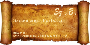 Szeberényi Borbála névjegykártya