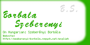 borbala szeberenyi business card