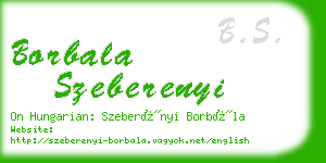 borbala szeberenyi business card